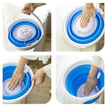 Load image into Gallery viewer, Kacsoo Mini Portable Washing Machine with Foldable Tub, 3 in 1 Personal Rotating Ultrasonic Turbines Compact Washer USB Powered for Camping Apartments Dorms RV Business Trip Clothes