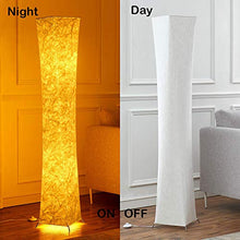 Load image into Gallery viewer, Floor Lamp, CHIPHY 64" Tall Lamp, Dimmable and Color Changing LED Smart Bulbs and White Fabric Shade, with Remote Control, Standing Lamp for Living Room, Bedroom and Play Room
