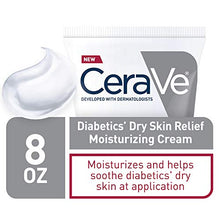 Load image into Gallery viewer, CeraVe Moisturizing Cream for Diabetics’ Dry Skin | Urea Cream with Bilberry for Face and Body | Fragrance Free & Paraben Free | 8 Ounce