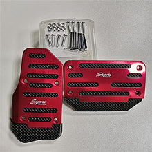Load image into Gallery viewer, SureMart Universal Car Vehicle Sports Accelerator Brake No Drill Non-Slip Performance Car Rest Pedal Brake and Gas Pedal Covers Accessories Replacement Pedal Aluminum Alloy Pedals Set at red 2Pcs