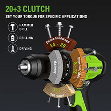 Load image into Gallery viewer, Greenworks 24V Brushless Cordless Hammer Drill Kit, 530 in./lbs Torque, 20+3 Position Clutch, 1/2 '' Keyless Chuck, Variable Speed, 1×2Ah Battery with 2A Charger, LED Light