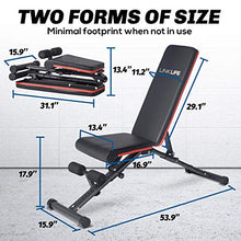 Load image into Gallery viewer, WILLY Adjustable Weight Bench for Full Body Workout Multi-Purpose Utility Weight Bench Foldable Flat Bench Press for Home Gym, Adjustable Strength Training Bench with Fast Folding