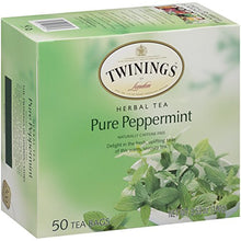 Load image into Gallery viewer, Twinings of London Pure Peppermint Herbal Tea Bags, 50 Count (Pack of 6)