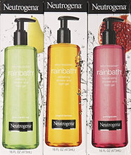 Load image into Gallery viewer, Neutrogena Rainbath Multi-pack of 3, 1 Original Formula, 1 Pomegranate and 1 Pear & Green Tea, 16 fl oz bottles