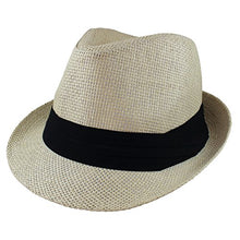 Load image into Gallery viewer, Gelante Summer Fedora Panama Straw Hats with Black Band M215-Orange-S/M