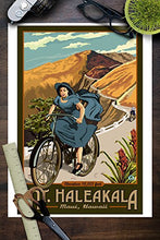 Load image into Gallery viewer, Mount Haleakala, Hawaii - Bicycle (9x12 Art Print, Wall Decor Travel Poster)