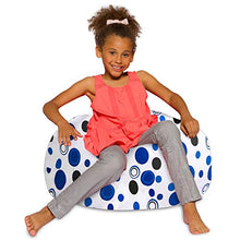 Load image into Gallery viewer, Posh Creations Bean Bag Chair for Kids, Teens, and Adults Includes Removable and Machine Washable Cover, 38in - Large, Pattern Chevron Purple and White
