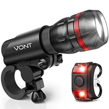Load image into Gallery viewer, Vont 'Scope' Bike Light, Bicycle Light Installs in Seconds Without Tools, Powerful Bike Headlight Compatible with: Mountain, Kids, Street, Bikes, Front & Back Illumination