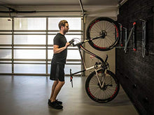 Load image into Gallery viewer, Steadyrack Bike Rack - Wall Mounted Bike Storage Solution for your Home, Garage or Commercial Application. Easy Install. Swings 180 degrees for More Floor Space - Classic Road Bike Rack