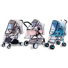 Load image into Gallery viewer, Bemece Stroller Rain Cover Universal, Baby Travel Weather Shield, Windproof Waterproof, Protect from Dust Snow (Black-M)