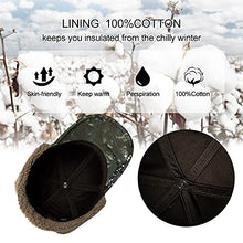 Load image into Gallery viewer, Jeff &Aimy Womens Winter Fitted 62% Wool Tweed Earflap Dad Elmer Fudd Hat Baseball Cap for Men CamoGray M