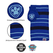 Load image into Gallery viewer, Nickelodeon Toddler Winter Hat, Scarf and Kids Gloves, Paw Patrol Baby Beanie for Boys 4-7, Blue Mittens, Mittens Ages 2-4