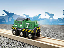 Load image into Gallery viewer, BRIO World 33214 - Freight Battery Engine - 1 Piece Wooden Toy Train Set for Kids Age 3 and Up