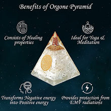 Load image into Gallery viewer, Orgone Pyramid | Selenite Orgonite Pyramid for Peace, Calm & Positive Energy | Healing Crystal Gemstone Pyramid | Orgone Pyramid Crystal - Handmade In India