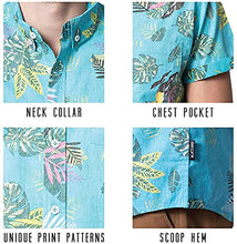Load image into Gallery viewer, BROOKLYN ATHLETICS Men's Hawaiian Aloha Shirt Vintage Casual Button Down Tee, White tie dye Palms, Small