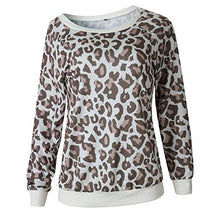 Load image into Gallery viewer, ECOWISH Women's Camouflage Print Casual Leopard Pullover Long Sleeve Sweatshirts Top Blouse Camel X-Large