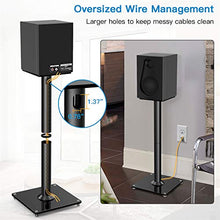 Load image into Gallery viewer, PERLESMITH Universal Floor Speaker Stands 26 Inch for Surround Sound, Klipsch, Sony, Edifier, Yamaha, Polk & Other Bookshelf Speakers Weight up to 22lbs - 1 Pair