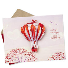 Load image into Gallery viewer, Hallmark Paper Wonder Valentines Day Pop Up Card for Significant Other (Hot Air Balloon Valentine)