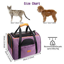 Load image into Gallery viewer, morpilot Pet Travel Carrier Bag, Portable Pet Bag - Folding Fabric Pet Carrier, Travel Carrier Bag for Dogs or Cats, Pet Cage with Locking Safety Zippers, Foldable Bowl, Airline Approved