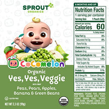 Load image into Gallery viewer, CoComelon Sprout Organic Baby Food, Toddler Pouches, Yes, Yes, Veggie, Fruits, Grains, 3.5 Oz Purees (Pack of 12)