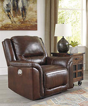 Load image into Gallery viewer, Signature Design by Ashley Catanzaro Power Recliner Adjustable Headrest Mahogany