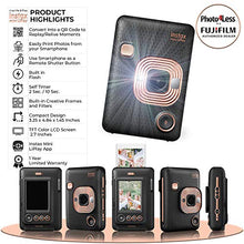 Load image into Gallery viewer, Fujifilm Instax Mini LiPlay Hybrid Instant Camera (Elegant Black) + Fujifilm Instax Instant Film (40 Shots) + 32GB mciroSDHC Memory Card + Compact Camera Case - Deluxe Bundle