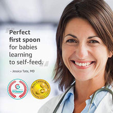 Load image into Gallery viewer, NumNum Pre-Spoon GOOtensils | Baby Spoon Set (Stage 1 + Stage 2) | BPA Free Silicone Self Feeding Toddler Utensils | For Kids Ages 6 Months+, 2-Pack (Four Spoons), Storm Gray/Glacier Green