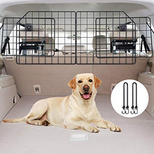 Load image into Gallery viewer, Vetoos Car SUV Dog Barrier, Vehicles Pet Divider Gate for Trunk Cargo Area - Extendable for Universal Fit, Foldable for Easy Storage, Straps & Bungee Cords for Double Stability, Rust-Proof Metal Mesh