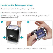 Load image into Gallery viewer, MaxMark Q43 (Large Size) Date Stamp with"Approved" Self Inking Stamp - Blue Ink