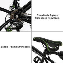 Load image into Gallery viewer, HGmart Mountain Bike 21 Speed Double Disc Brake 26-inch Wheels 6 Spoke Bicycle Front Suspension MTB for Adult or Teens, DarkGreen
