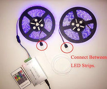 Load image into Gallery viewer, TronicsPros 2pcs 2.5m 8.2ft RGB Extension Cable Cord 4 Pin Flex LED Tape LED Ribbon LED Rope Light Connector Wire for RGB 5050 3528 2835 Flexible LED Strip Light w/ 4x Male to Male 4-Pin Adapter Plugs