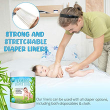 Load image into Gallery viewer, Bamboo Diaper Liners - Fragrance Free Cloth Diaper Liners - Disposable Flushable Bamboo Diaper Liners 400 Sheets for Cloth Diaper Nappy - (4 Pack) Gentle and Soft, Chlorine and Dye-Free