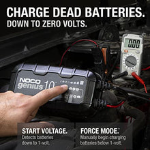 Load image into Gallery viewer, NOCO GENIUS10, 10-Amp Fully-Automatic Smart Charger, 6V and 12V Portable Battery Charger, Battery Maintainer, Trickle Charger, and Battery Desulfator with Temperature Compensation