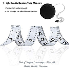Load image into Gallery viewer, 3m/120" Tape Measure Body Measuring Tape for Body Cloth Tape Measure for Sewing Fabric Tailors Medical Measurements Tape Dual Sided Leather Tape Measure Retractable (Black, 1 Pack)