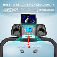 Load image into Gallery viewer, Smart 2HP Electric Folding Treadmill, 3 Levels Manual Incline Fitness Motorized Running Jogging Exercise Machine with W/PAD Holder, Hand Grip Pulse Sensor for Home Gym Cardio Workout Training Indoor