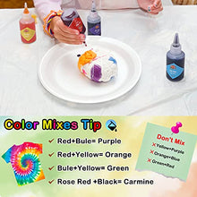 Load image into Gallery viewer, DIY Tie Dye Kits, Emooqi 32 Colours All-in-1 Tie Dye Set contain 32 Bag Pigments, Rubber Bands, Gloves, sealed bag,Apron and Table Covers for Craft Arts Fabric Textile Party DIY Handmade Project