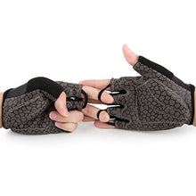 Load image into Gallery viewer, HTZPLOO Bike Gloves Cycling Gloves Mountain Bike Gloves for Men with Anti-slip Shock-absorbing Pad,Light Weight,Nice Fit,Half Finger Biking Gloves (Black,Medium)