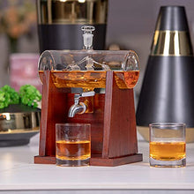 Load image into Gallery viewer, Jillmo Whiskey Decanter Set, 1250ml Whiskey Decanter with 2 Whiskey Glasses