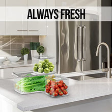 Load image into Gallery viewer, WAVELUX Produce Saver Containers for Refrigerator, Food Fruit Vegetables storage, 3 Pcs Stackable Freezer Fridge Organizer, Fresh Keeper Drawer Bin Basket with Vented Lids & Removable Drain Tray