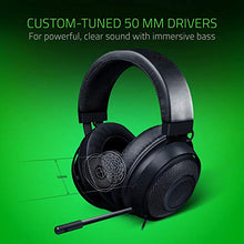 Load image into Gallery viewer, Razer Kraken Gaming Headset: Lightweight Aluminum Frame, Retractable Noise Isolating Microphone, For PC, PS4, PS5, Switch, Xbox One, Xbox Series X & S, Mobile, 3.5 mm Audio Jack, Black
