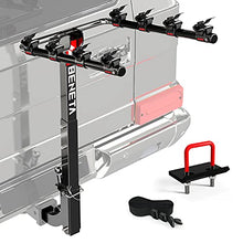 Load image into Gallery viewer, Bike Rack for Car, BENETA Bicycle Car Rack with 2'' Hitch Tightener, Heavy Duty 4 Bike Hitch Mount Rack Foldable Swing Down Bike Carrier Rack for Car, Truck, SUV and Minivan - 4 Bike