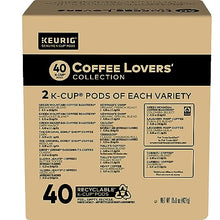 Load image into Gallery viewer, Keurig Coffee Lovers' Collection Sampler Pack, Single-Serve K-Cup Pods, Compatible with all Keurig 1.0/Classic, 2.0 and K-Café Coffee Makers, Variety Pack, 40 Count