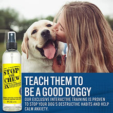 Load image into Gallery viewer, Emmy's Best Pet Products Stop The Chew 3X Strength Anti Chew Bitter Spray Deterrent for Dogs and Puppies - Alcohol-Free - Most Powerful Bitter Deterrent - 8 Ounce