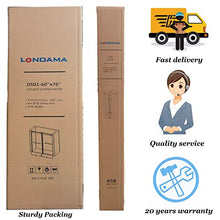 Load image into Gallery viewer, LONDAMA Shower Door,Frameless Single Sliding Glass Shower Doors 3/8"(10mm) Clear Tempered Glass,Noiseless Shatterproof Bathroom Shower Doors (60"W x 76"H, Matte Black)