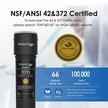 Load image into Gallery viewer, Waterdrop 10UB Under Sink Drinking Water Filtration System, NSF/ANSI 42 Certified, with Dedicated Brushed Nickel Faucet, 8000 Gallons to Reduce Chlorine, Heavy Metals, USA Tech