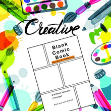 Load image into Gallery viewer, Blank Comic Book: Variety of Templates, 2-9 panel layouts, draw your own Comics