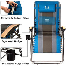 Load image into Gallery viewer, Timber Ridge Zero Gravity Chair Oversized Recliner Padded Folding Patio Lounge Chair 350lbs Capacity Adjustable Lawn Chair with Cup Holder, Headrest, for Outdoor, Camping, Patio, Lawn