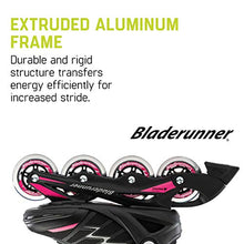 Load image into Gallery viewer, Bladerunner by Rollerblade Advantage Pro XT Women's Adult Fitness Inline Skate, Black and Pink, Inline Skates