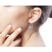 Load image into Gallery viewer, NOVICA Rainbow Moonstone and .925 Sterling Silver Dangle Teardrop Earrings, Luminous Light'