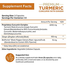 Load image into Gallery viewer, Turmeric Curcumin with Ginger & BioPerine Black Pepper Supplement: Anti-Inflammatory, Antioxidant, Anti Aging, 100% Natural, Non-GMO, Vegan Best Maximum Potency, No Side Effects (180 Capsules)